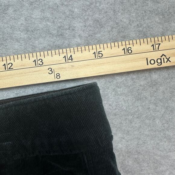 Democracy Corduroy Pant WMNS 8P Dark Teal Green Straight Leg Mid Rise Stretch - Picture 8 of 11